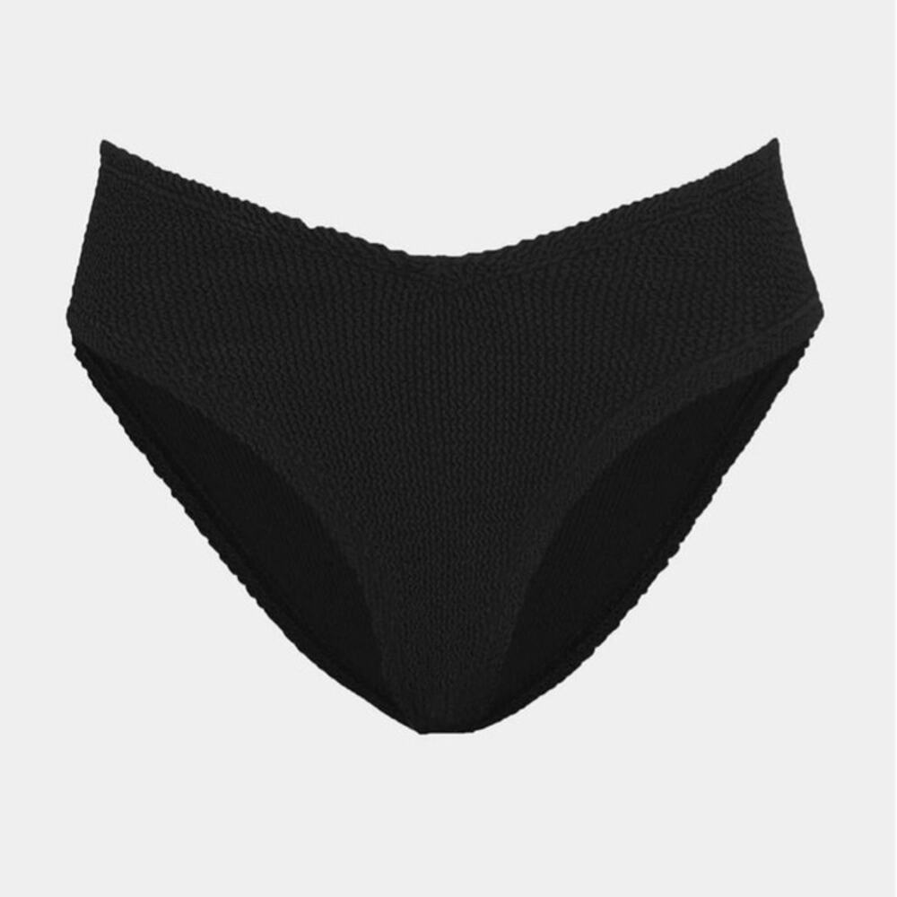 NWOT Hunza G V Waist Bikini Bottom in Black SZ OS